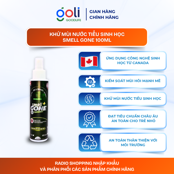 Chai xịt Smell Gone khử mùi nước tiểu 100ml